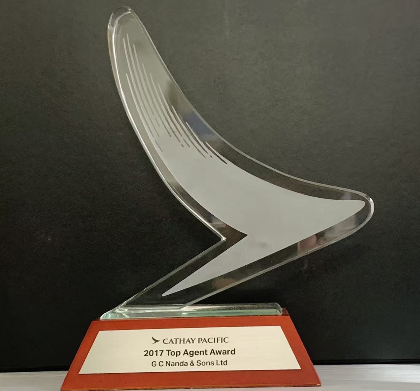 Cathay Pacific, Top Agent Award