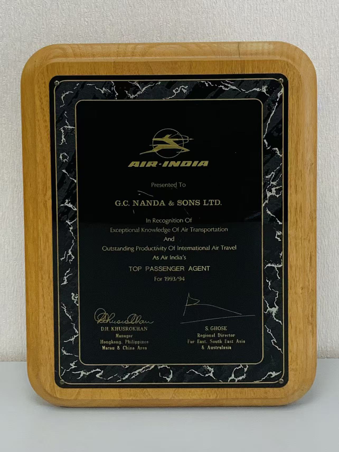 Top Passenger Agent from Air India